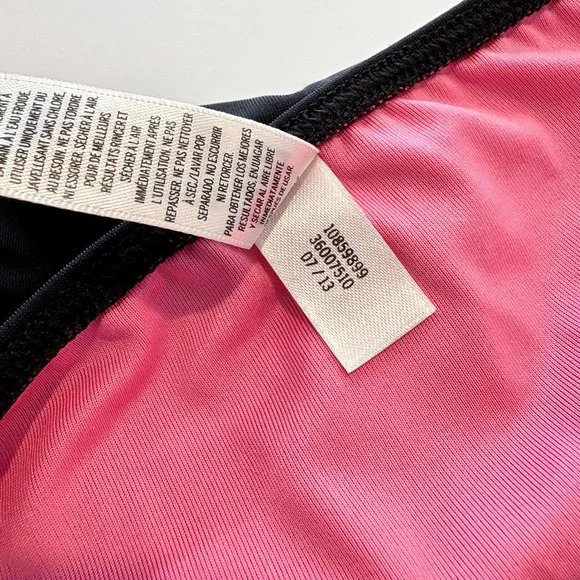 Victoria's Secret PINK Black Cutout Bikini Set Pink Lining Halter Wrap Y2K – XS - Picture 9 of 10